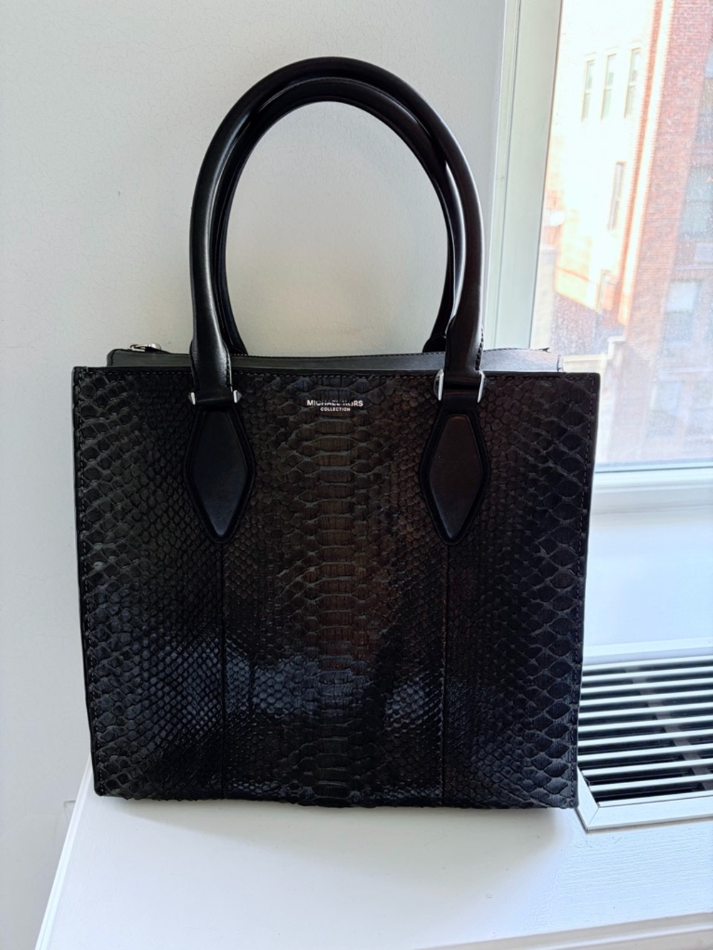 Michael Kors Collection Python Gracie Bag – Black | Made in Italy